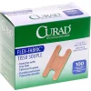 CURAD® Flex-Fabric Adhesive Bandages, Knuckle, 1 1/2" x 3", Tan, Pack Of 1,200
