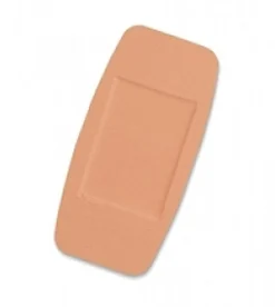 CURAD® Plastic Adhesive Bandages, 2" x 4", Tan, 50/Box, Case Of 12 Boxes