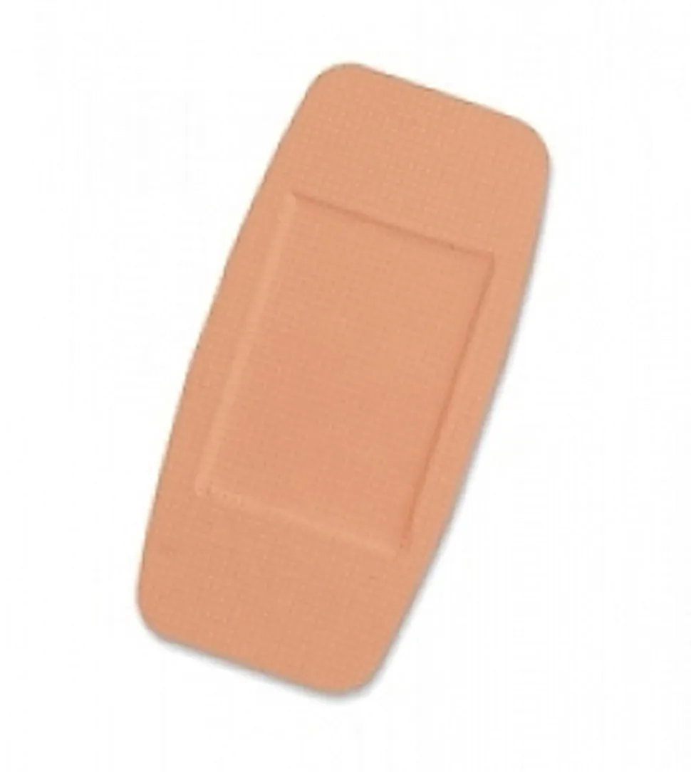 CURAD® Plastic Adhesive Bandages, 2" x 4", Tan, 50/Box, Case Of 12 Boxes