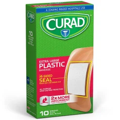 CURAD® Plastic Adhesive Bandages, 2" x 4", Tan, Case Of 24