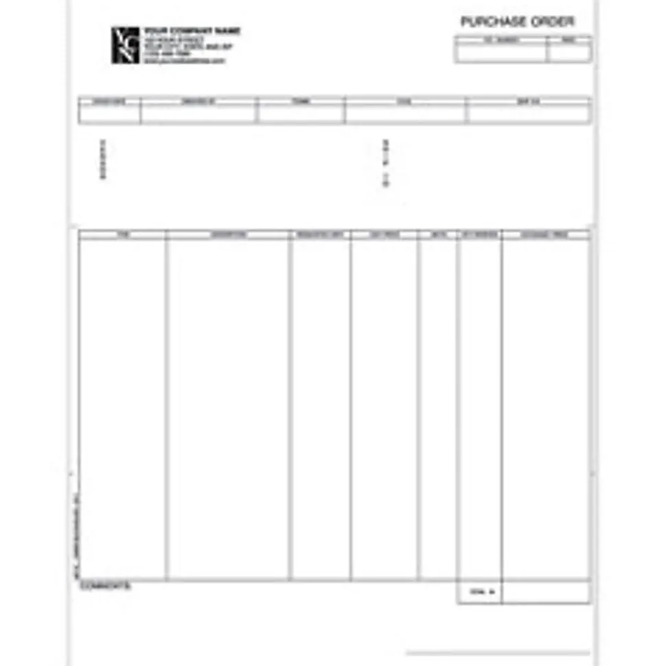 Custom Laser Purchase Order For Great Plains®, 8 1/2" x 11", 1 Part, Box Of 250