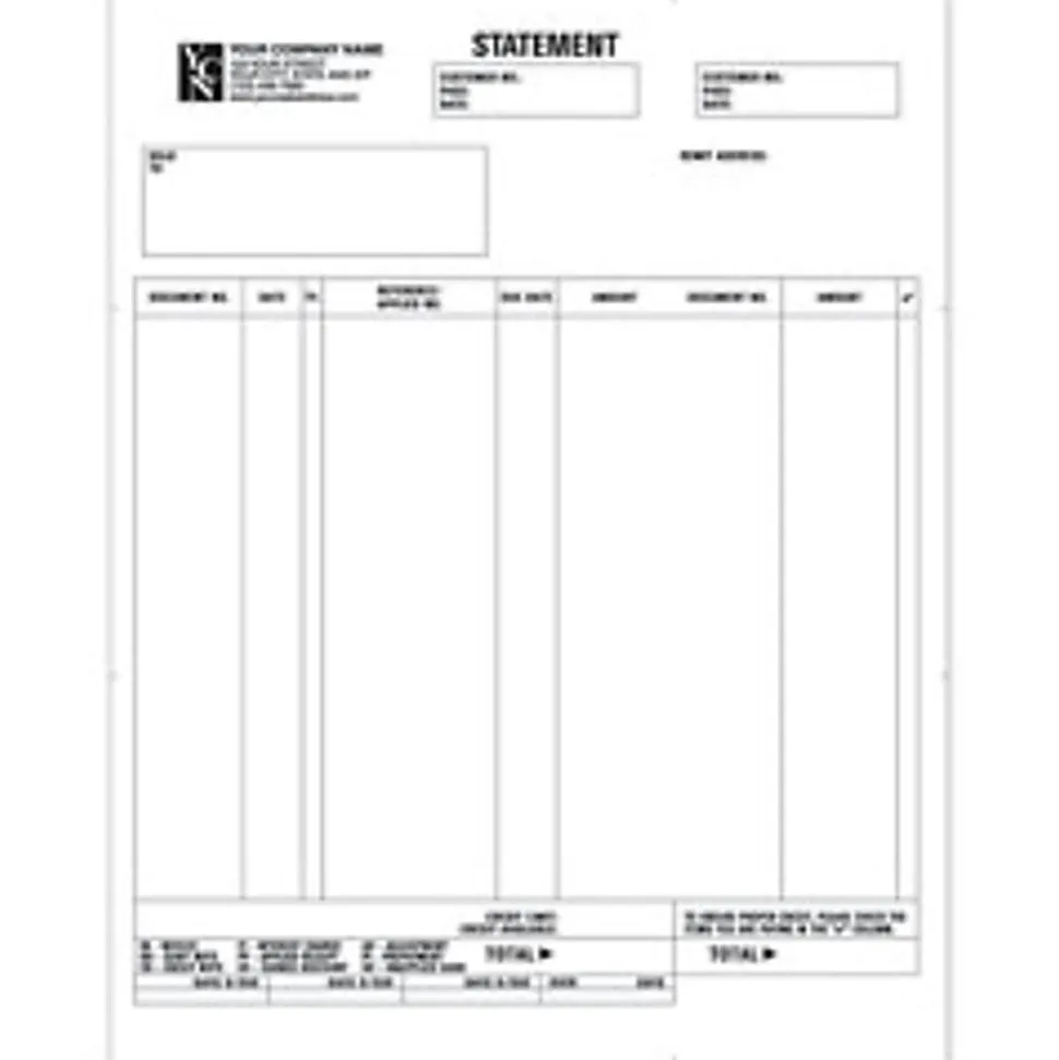 Custom Laser Statement For ACCPAC®, 8 1/2" x 11", 1 Part, Box Of 250