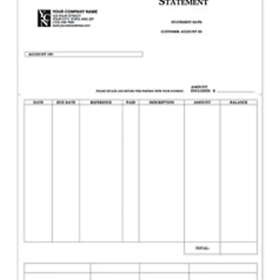 Custom LF-CS70 Laser Statement For Sage Peachtree®, 8 1/2" x 11", 1 Part, Box Of 250