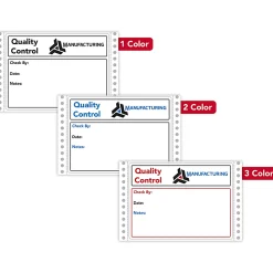 Custom Printed Pinfed Continuous-Feed Dot Matrix Color Labels, 3-15/16" x 6" Rectangle, Box Of 500 Labels