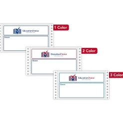 Custom Printed Pinfed Continuous-Feed Dot Matrix Color Labels, 2-7/8" x 5" Rectangle, Box Of 500 Labels