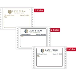 Custom Printed Pinfed Continuous-Feed Dot Matrix Color Labels, 2-15/16" x 4" Rectangle, Box Of 500 Labels
