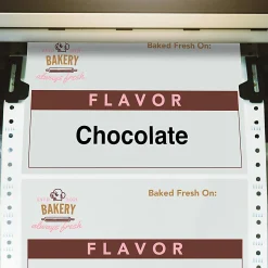 Custom Printed Pinfed Continuous-Feed Dot Matrix Color Labels, 3-7/8" x 5-1/4" Rectangle, Box Of 500 Labels