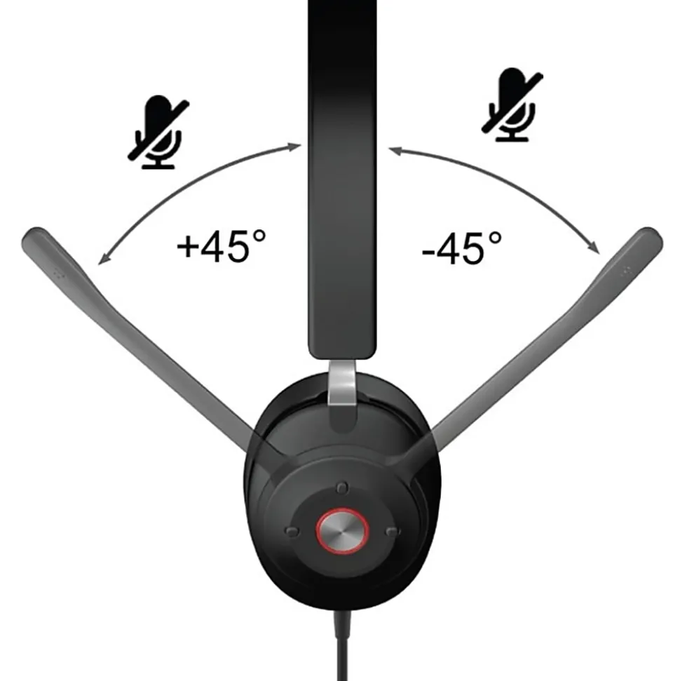 Cyber Acoustics Essential USB Computer Headset - Stereo - USB Type A - Wired - 20 Hz to 20 kHz - Ove - HS2000