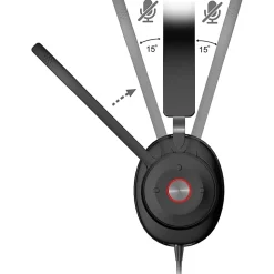 Cyber Acoustics Essential USB Computer Headset - Stereo - USB Type A - Wired - 20 Hz to 20 kHz - Ove - HS2000