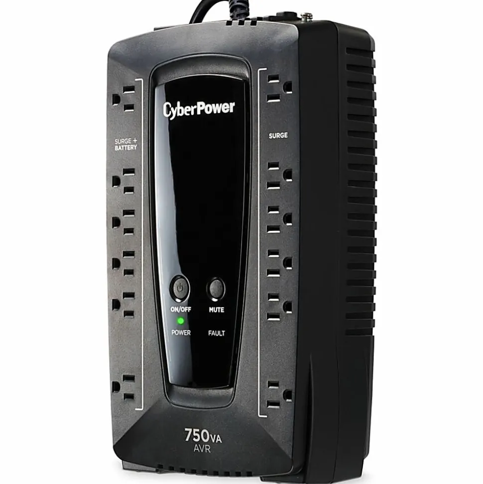 CyberPower AVRG750U AVR UPS Systems - 750VA/450W, 120 VAC, NEMA 5-15P, Compact, 12 Outlets, PowerPanel® Personal, $150000 CEG, 3YR Warranty