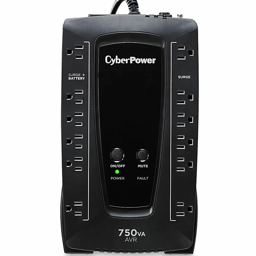 CyberPower AVRG750U AVR UPS Systems - 750VA/450W, 120 VAC, NEMA 5-15P, Compact, 12 Outlets, PowerPanel® Personal, $150000 CEG, 3YR Warranty