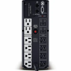 CyberPower BRG1500AVRLCD2 Intelligent LCD UPS Systems - 1500VA/900W, 57 - 120 VAC, NEMA 5-15P, Mini-Tower, 12 Outlets, LCD, $500000 CEG, 5YR Warranty