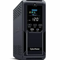 CyberPower BRG1500AVRLCD2 Intelligent LCD UPS Systems - 1500VA/900W, 57 - 120 VAC, NEMA 5-15P, Mini-Tower, 12 Outlets, LCD, $500000 CEG, 5YR Warranty
