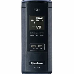 CyberPower BRG1000AVRLCD Intelligent LCD UPS Systems - 1000VA/600W, 120 VAC, NEMA 5-15P, Mini-Tower, 10 Outlets, PowerPanel® Personal - BRG1000AVRLCD