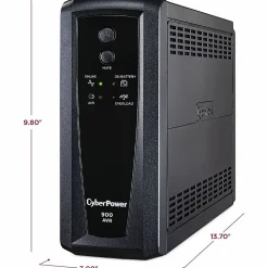 CyberPower CP900AVR AVR UPS Systems - 900VA/560W, 120 VAC, NEMA 5-15P, Mini-Tower, 10 Outlets, PowerPanel® Personal, $300000 CEG, 3YR Warranty