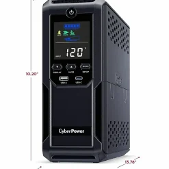 CyberPower CP1350AVRLCD3 Intelligent LCD UPS Systems - 1350VA/815W, 120 VAC, NEMA 5-15P, Mini-Tower, 12 Outlets, LCD, $500000 CEG, 3YR Warranty