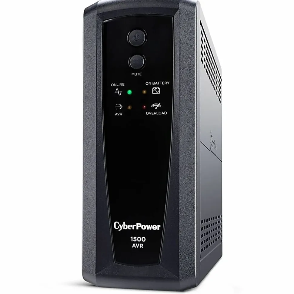 CyberPower CP1500AVRT AVR UPS Systems - 1500VA/900W, 120 VAC, NEMA 5-15P, Mini-Tower, 10 Outlets, PowerPanel® Personal, $500000 CEG, 3YR Warranty