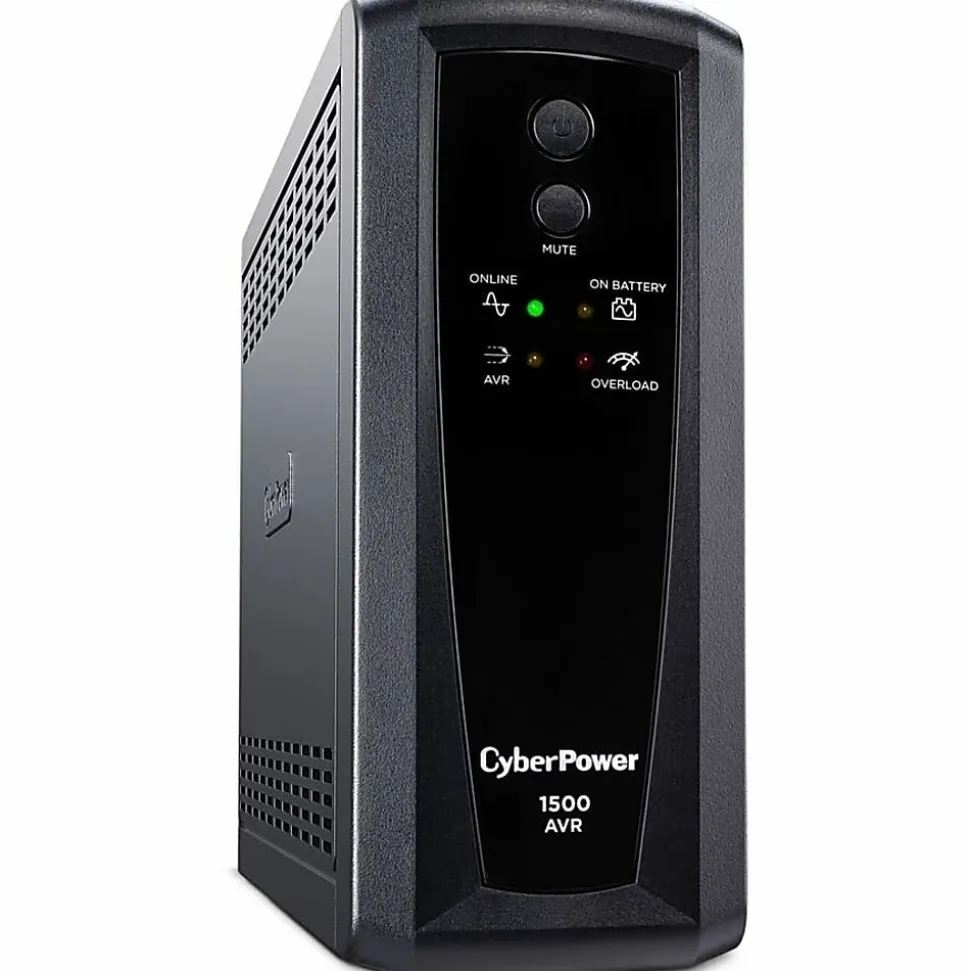 CyberPower CP1500AVRT AVR UPS Systems - 1500VA/900W, 120 VAC, NEMA 5-15P, Mini-Tower, 10 Outlets, PowerPanel® Personal, $500000 CEG, 3YR Warranty