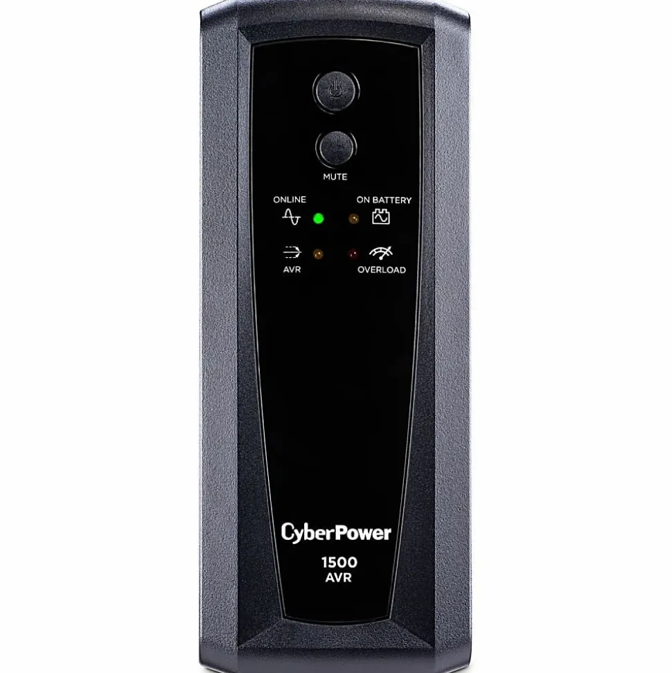 CyberPower CP1500AVRT AVR UPS Systems - 1500VA/900W, 120 VAC, NEMA 5-15P, Mini-Tower, 10 Outlets, PowerPanel® Personal, $500000 CEG, 3YR Warranty