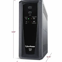 CyberPower CP1500AVRT AVR UPS Systems - 1500VA/900W, 120 VAC, NEMA 5-15P, Mini-Tower, 10 Outlets, PowerPanel® Personal, $500000 CEG, 3YR Warranty