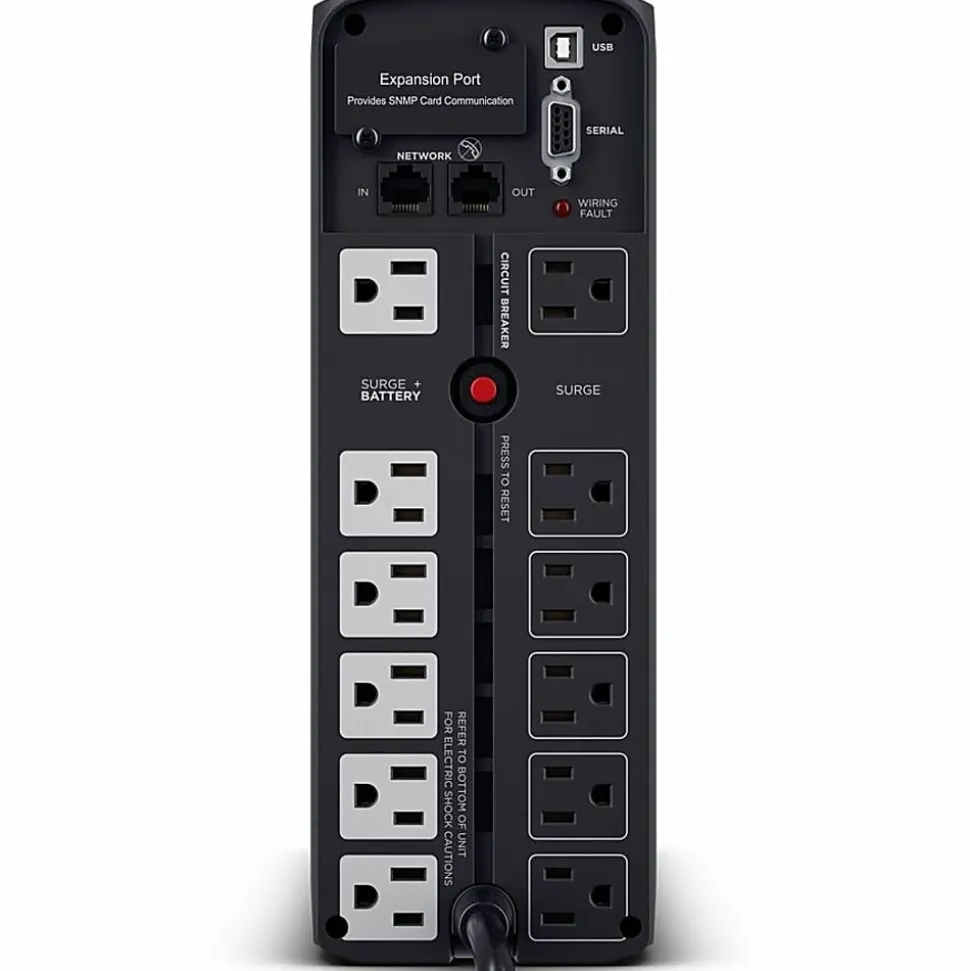 CyberPower CP1500PFCLCDTAA UPS System - 1500VA/1000W, 120 VAC, NEMA 5-15P, Mini-Tower, Sine Wave, 12 Outlets, LCD, $500000 CEG- CP1500PFCLCDTAA