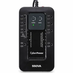 CyberPower EC550G Ecologic UPS Systems - 550VA/330W, 120 VAC, NEMA 5-15P, Compact, 8 Outlets, PowerPanel® Personal, $100000 CEG, 3YR Warranty