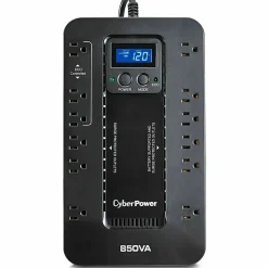CyberPower EC850LCD Ecologic UPS Systems - 850VA/510W, 120 VAC, NEMA 5-15P, Compact, 12 Outlets, LCD, PowerPanel® Personal, $100000 CEG, 3YR Warranty