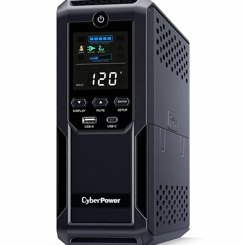 CyberPower Intelligent LCD CP1500AVRLCD3 1500VA Mini-tower UPS - Mini-tower - AVR - 8 Hour Recharge - CP1500AVRLCD3