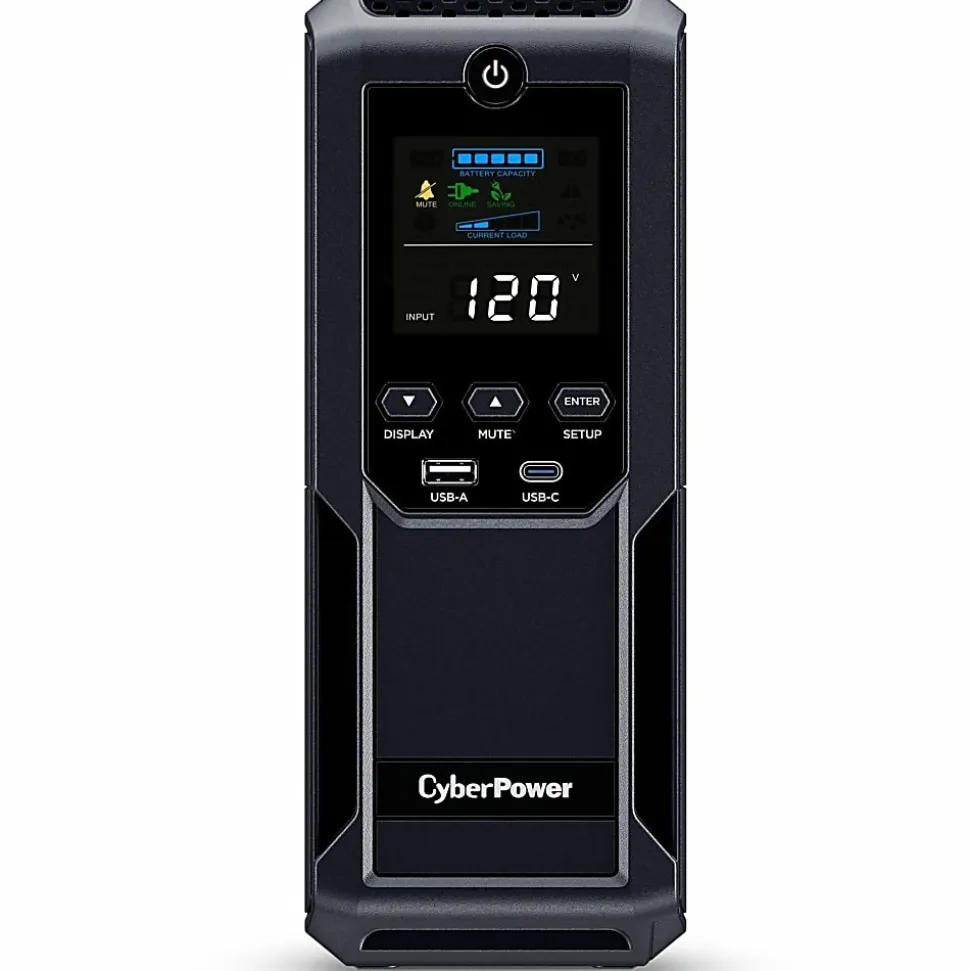 CyberPower Intelligent LCD CP1500AVRLCD3 1500VA Mini-tower UPS - Mini-tower - AVR - 8 Hour Recharge - CP1500AVRLCD3