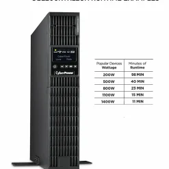 CyberPower OL2200RTXL2UN Smart App Online UPS Systems - 2200VA/1800W, 100 - 125 VAC, NEMA 5-20P, 2U, Rack/Tower, 7 Outlets, LCD- OL2200RTXL2UN