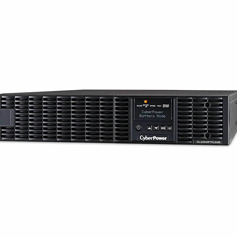 CyberPower OL2200RTXL2UN Smart App Online UPS Systems - 2200VA/1800W, 100 - 125 VAC, NEMA 5-20P, 2U, Rack/Tower, 7 Outlets, LCD- OL2200RTXL2UN