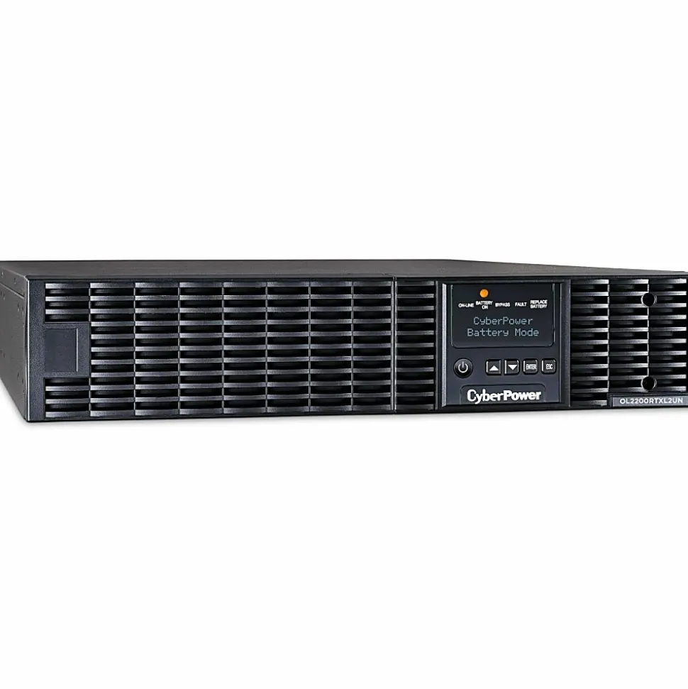CyberPower OL2200RTXL2UN Smart App Online UPS Systems - 2200VA/1800W, 100 - 125 VAC, NEMA 5-20P, 2U, Rack/Tower, 7 Outlets, LCD- OL2200RTXL2UN
