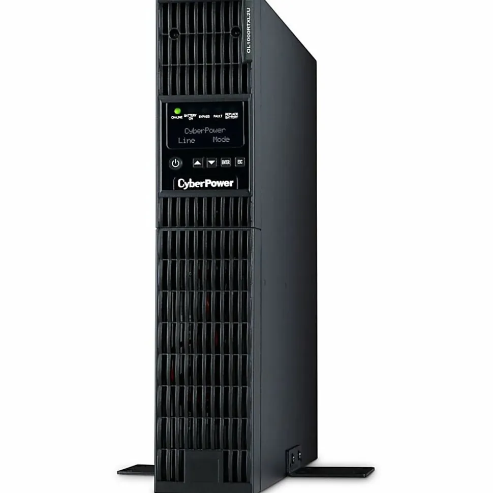 CyberPower OL1500RTXL2UN Smart App Online UPS Systems - 1500VA/1350W, 100 - 125 VAC, NEMA 5-15P, 2U, Rack/Tower, 8 Outlets, LCD- OL1500RTXL2UN