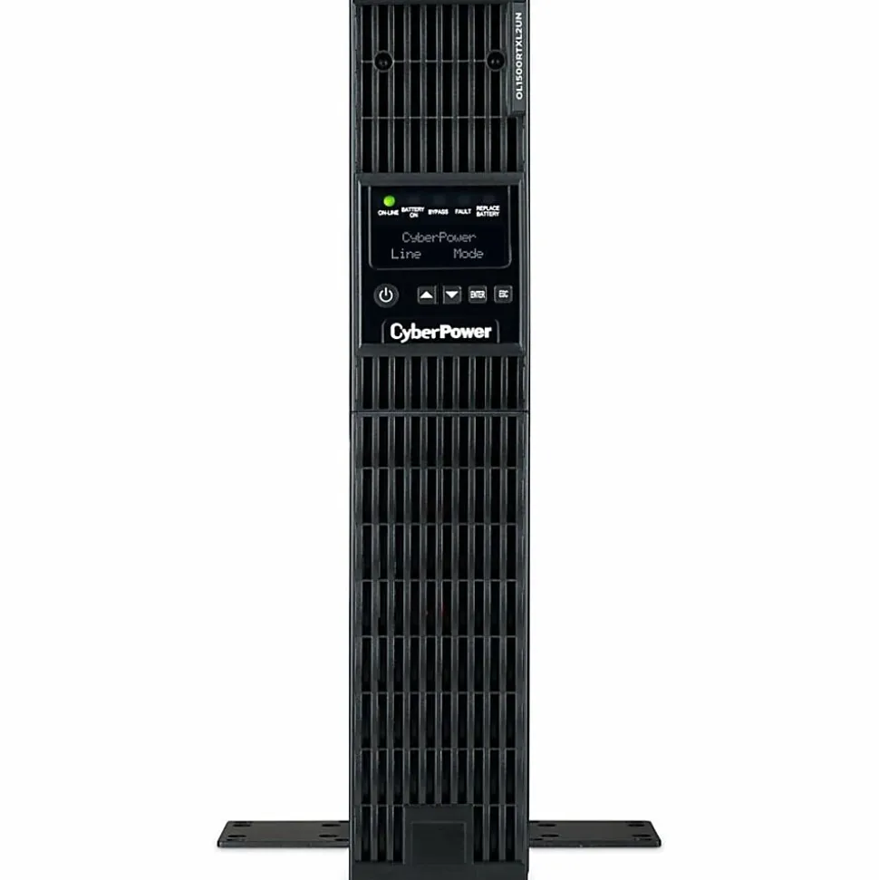 CyberPower OL1500RTXL2UN Smart App Online UPS Systems - 1500VA/1350W, 100 - 125 VAC, NEMA 5-15P, 2U, Rack/Tower, 8 Outlets, LCD- OL1500RTXL2UN