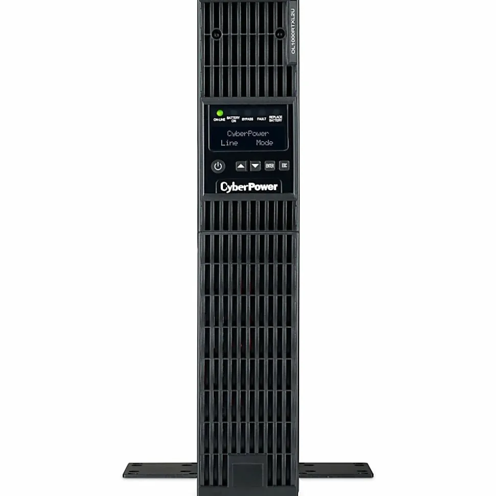 CyberPower OL1000RTXL2U Smart App Online UPS Systems - 1000VA/900W, 100 - 125 VAC, NEMA 5-15P, 2U, Rack/Tower, Sine Wave, 8 Outlets, LCD- OL1000RTXL2U