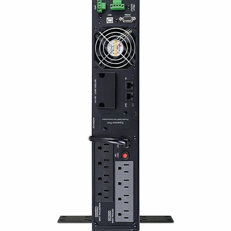 CyberPower OL1000RTXL2U Smart App Online UPS Systems - 1000VA/900W, 100 - 125 VAC, NEMA 5-15P, 2U, Rack/Tower, Sine Wave, 8 Outlets, LCD- OL1000RTXL2U