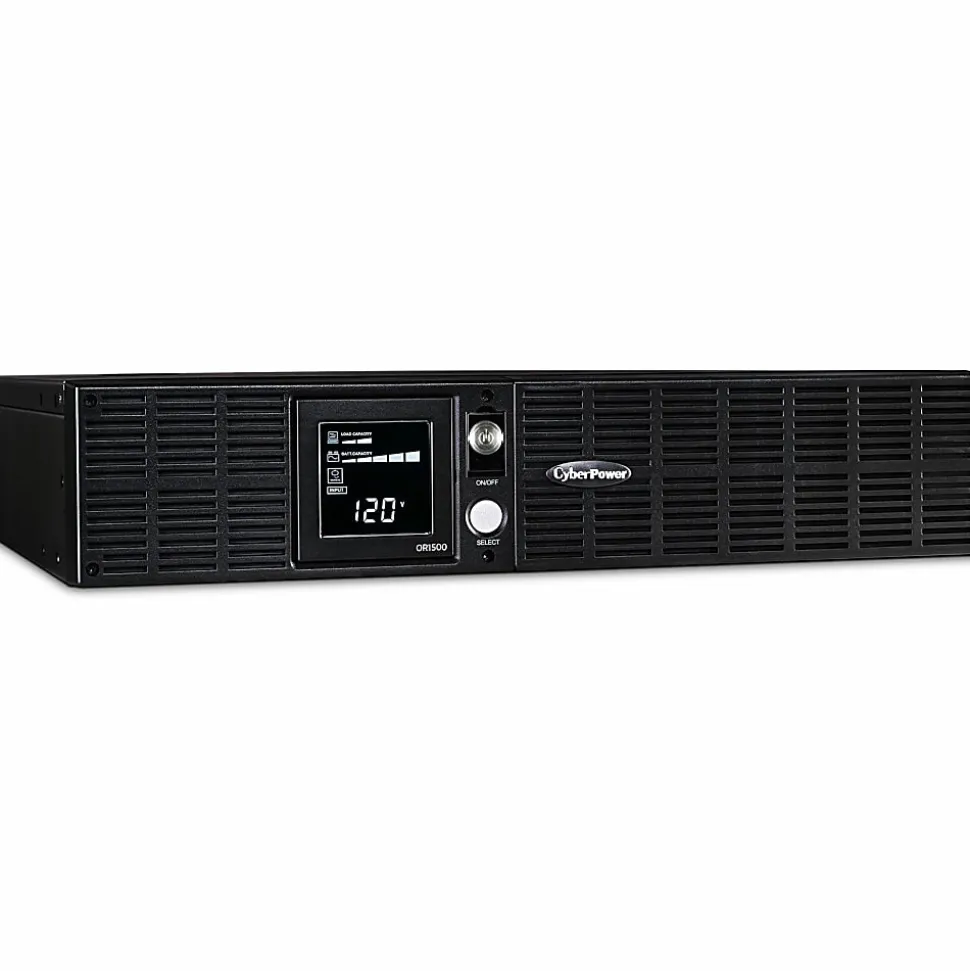 CyberPower OR1500LCDRT2U Smart App LCD UPS Systems - 1500VA/900W, 120 VAC, NEMA 5-15P, 2U, Rack/Tower, 8 Outlets, LCD, $300000 CEG- OR1500LCDRT2U