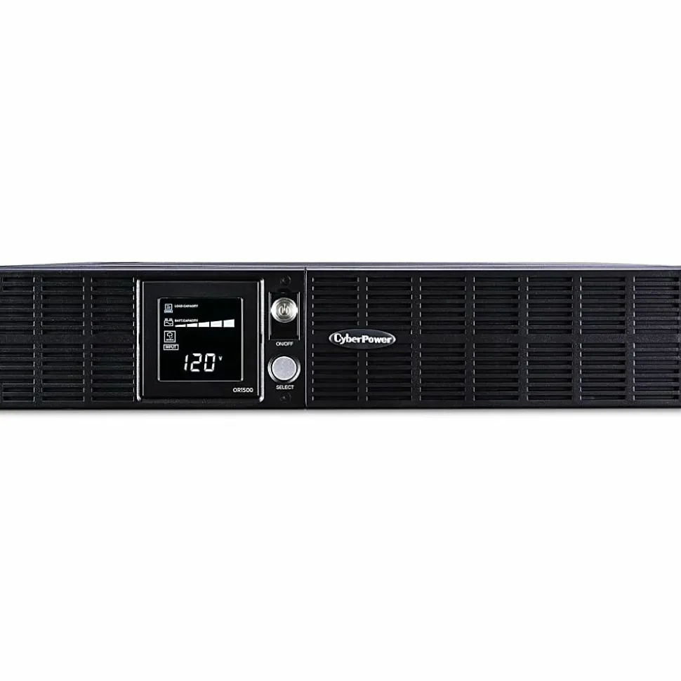 CyberPower OR1500LCDRT2U Smart App LCD UPS Systems - 1500VA/900W, 120 VAC, NEMA 5-15P, 2U, Rack/Tower, 8 Outlets, LCD, $300000 CEG- OR1500LCDRT2U