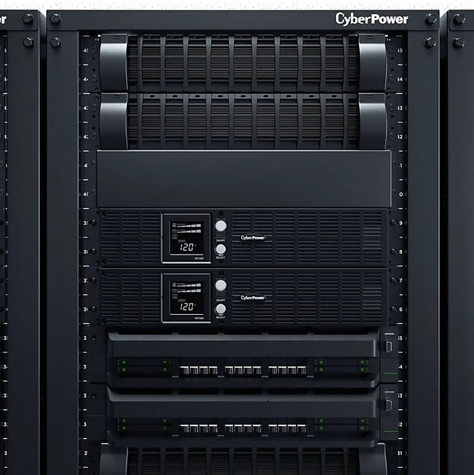 CyberPower OR1500LCDRT2U Smart App LCD UPS Systems - 1500VA/900W, 120 VAC, NEMA 5-15P, 2U, Rack/Tower, 8 Outlets, LCD, $300000 CEG- OR1500LCDRT2U