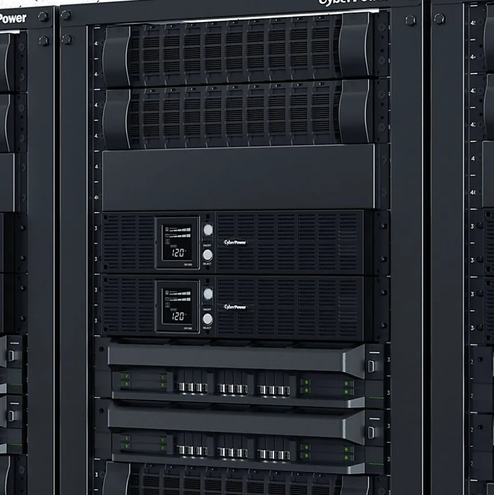 CyberPower OR1500LCDRT2U Smart App LCD UPS Systems - 1500VA/900W, 120 VAC, NEMA 5-15P, 2U, Rack/Tower, 8 Outlets, LCD, $300000 CEG- OR1500LCDRT2U