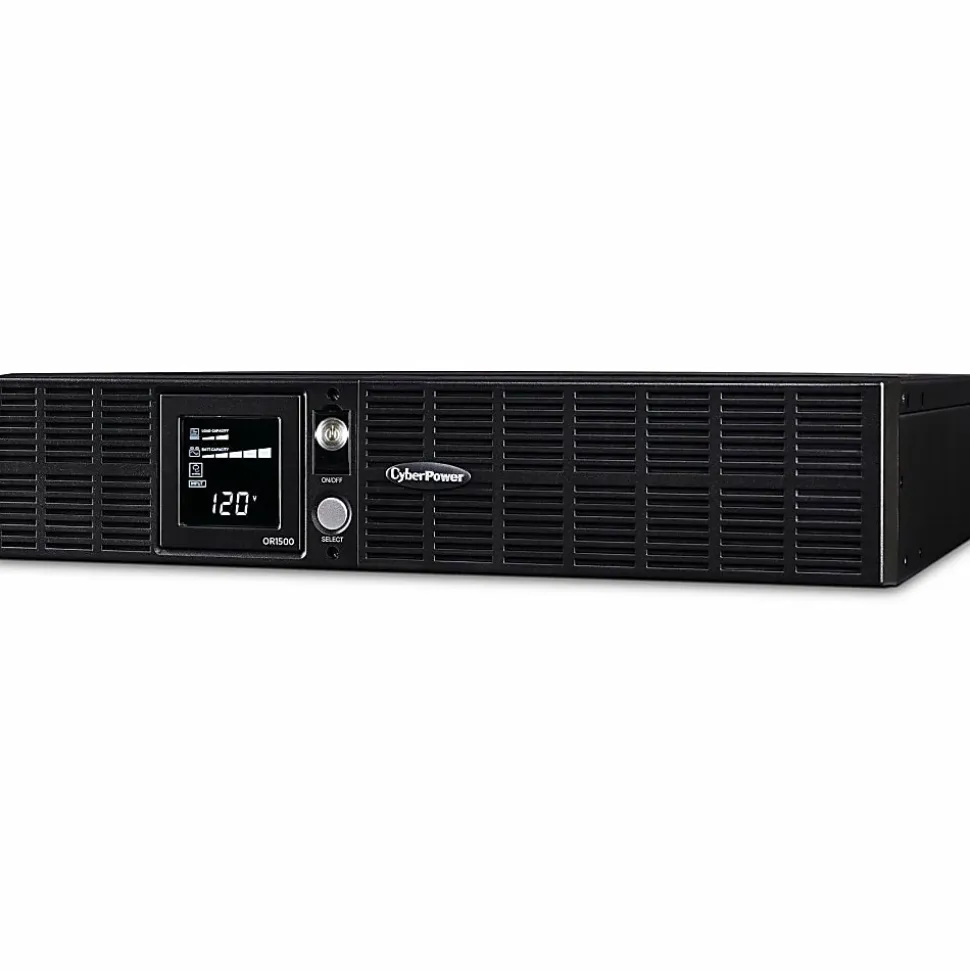 CyberPower OR1500LCDRT2U Smart App LCD UPS Systems - 1500VA/900W, 120 VAC, NEMA 5-15P, 2U, Rack/Tower, 8 Outlets, LCD, $300000 CEG- OR1500LCDRT2U