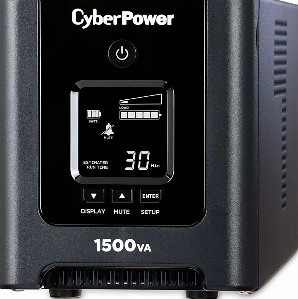 CyberPower OR1500PFCLCD PFC Sinewave UPS Systems - 1500VA/1050W, 120 VAC, NEMA 5-15P, Mini-Tower, Sine Wave, 8 Outlets, LCD, $200000 CEG- OR1500PFCLCD