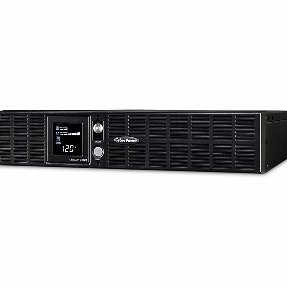 CyberPower OR2200PFCRT2U PFC Sinewave UPS Systems - 2000VA/1540W, 120 VAC, NEMA 5-20P, 2U, Rack/Tower, Sine Wave, 8 Outlets, LCD- OR2200PFCRT2U