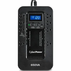 CyberPowerPC CyberPower Ecologic EC650LCD 8 Outlet Uniterruptible Power Supply, 650VA/390 Watts
