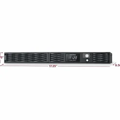 CyberPower PR500LCDRT1U Smart App Sinewave UPS Systems - 500VA/400W, 120 VAC, NEMA 5-15P, 1U, Rack/Tower, Sine Wave, 7 Outlets, LCD- PR500LCDRT1U