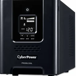 CyberPower PR2200LCDSL Smart App Sinewave UPS Systems - 2070VA/1980W, 120 VAC, NEMA 5-20P, Mini-Tower, Sine Wave, 7 Outlets, LCD- PR2200LCDSL