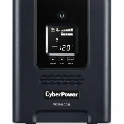 CyberPower PR2200LCDSL Smart App Sinewave UPS Systems - 2070VA/1980W, 120 VAC, NEMA 5-20P, Mini-Tower, Sine Wave, 7 Outlets, LCD- PR2200LCDSL