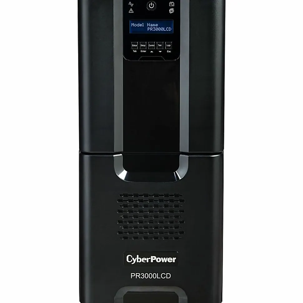 CyberPower PR3000LCD Smart App Sinewave UPS Systems - 3000VA/2700W, 120 VAC, NEMA L5-30P, Tower, Sine Wave, 10 Outlets, LCD, $375000 CEG- PR3000LCD