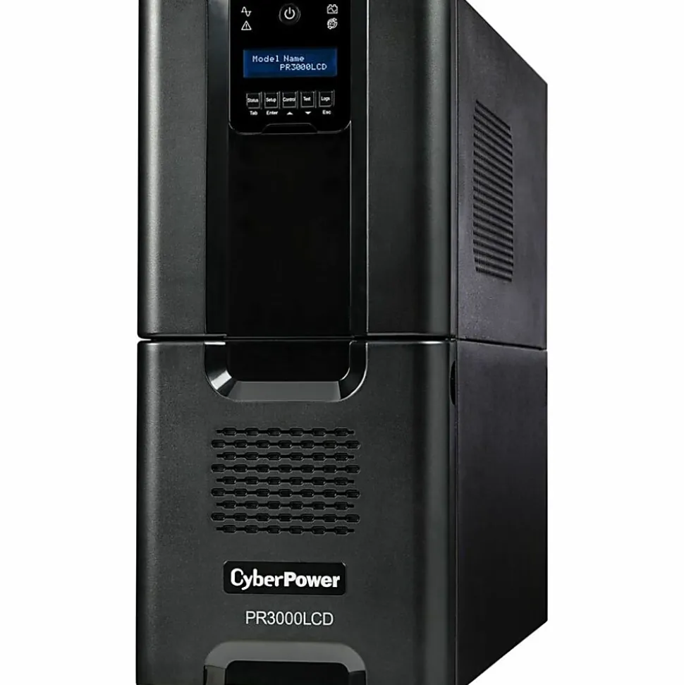 CyberPower PR3000LCD Smart App Sinewave UPS Systems - 3000VA/2700W, 120 VAC, NEMA L5-30P, Tower, Sine Wave, 10 Outlets, LCD, $375000 CEG- PR3000LCD