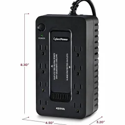 CyberPower ST425 Standby UPS Systems - 425VA/260W, 120 VAC, NEMA 5-15P, Compact, 8 Outlets, $75000 CEG, 3YR Warranty